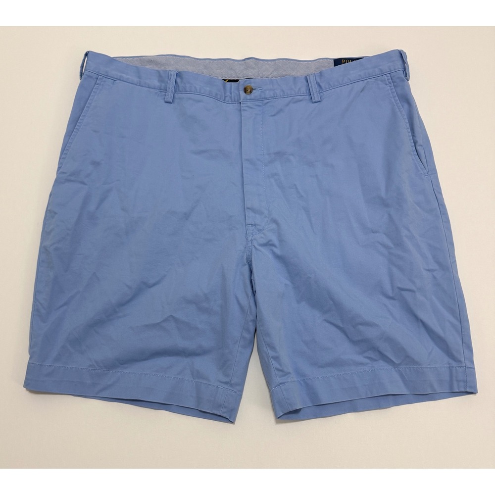 Polo Ralph Lauren Mens 44 Light Blue Stretch Classic Fit Chino Shorts Pony Logo